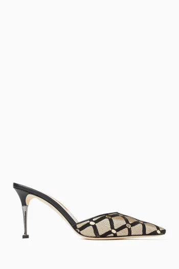 حذاء مونيليمو مفتوح من الخلف بكعب 90 مم ستان