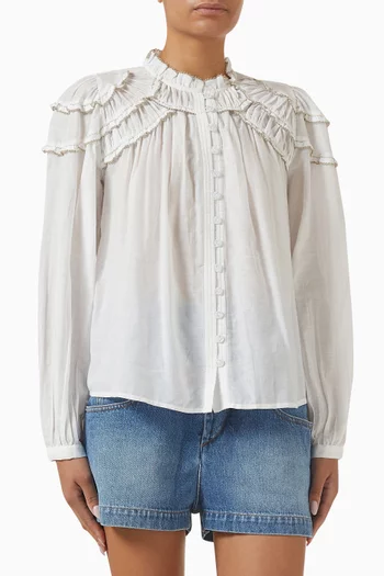 Christa Top in Cotton Blend