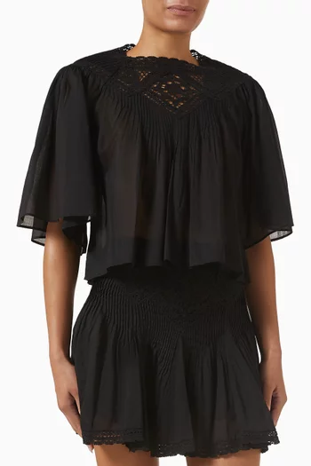 Garia Crop Top in Cotton Voile