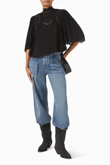 Frany Crop Top in Crepe
