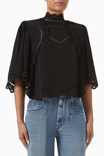 Frany Crop Top in Crepe