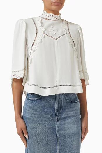 Frany Crop Top in Crepe