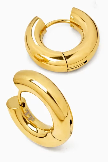 Simple Huggies in 24kt Gold-plated Brass