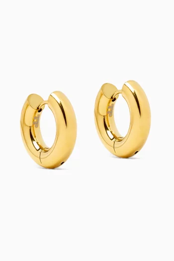 Simple Huggies in 24kt Gold-plated Brass