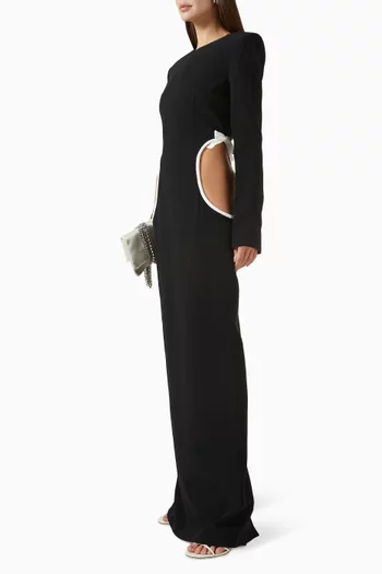 Cut-out Maxi Dress in Sablé