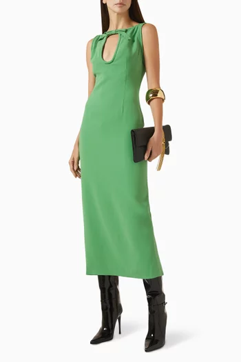 Cut-out Midi Dress in Sable