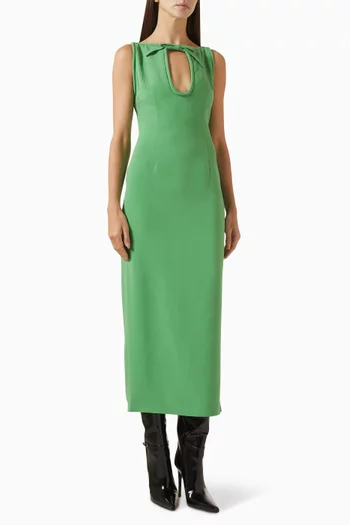 Cut-out Midi Dress in Sable