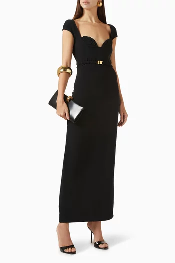 Belted Maxi Dress in Sable