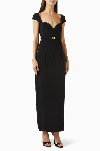 Belted Maxi Dress in Sable