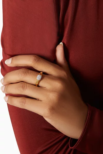 Dextera Ring in Gold-plated Metal