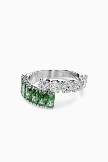 Matrix Ring in Rhodium-plated Metal