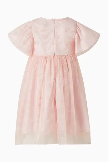 فستان بقصة واسعة مزينة بطبعة بدب