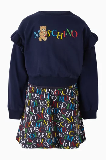 تنورة بنقشة حروف الماركة قطن