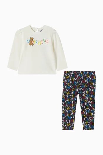 Logo Graphic Co-ord Set in Cotton