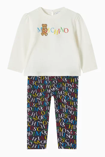 Logo Graphic Co-ord Set in Cotton