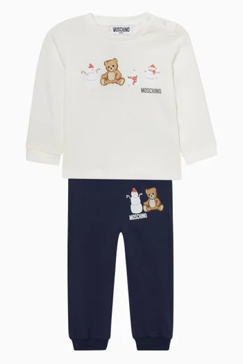 Logo Graphic Co-ord Set in Cotton