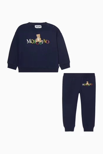 Bear Logo Tracksuit Set in Cotton