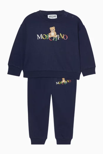 Bear Logo Tracksuit Set in Cotton