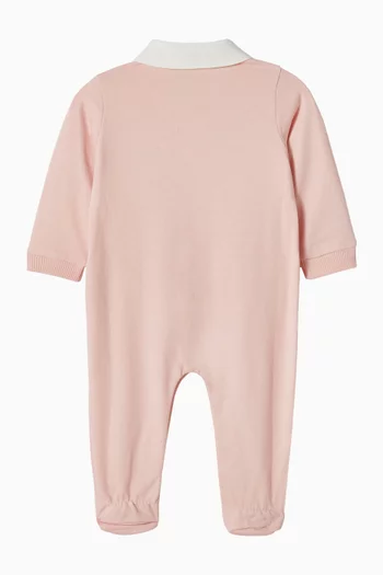 Bear-print Sleepsuit in Cotton