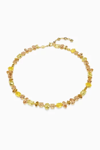 Gema Tennis Necklace in Gold-tone Metal