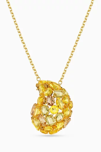 Gema Pendant & Brooch in Gold-tone Metal