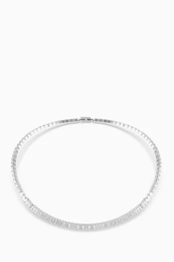 Matrix Necklace in Rhodium-plated Metal