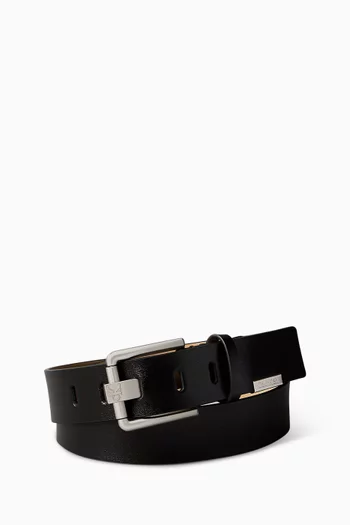 Prong Buckle Belt in Leather