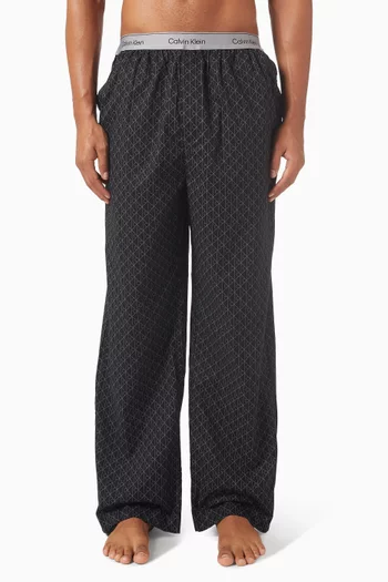 Logo-print Pyjama Pants in Cotton-poplin