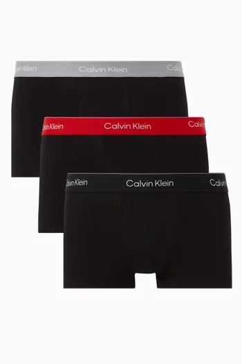 Icon Low-rise Trunks in Stretch-cotton, Set of 3