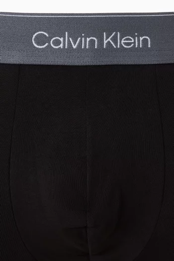 طقم بوكسر بشعار الماركة قطن مطاطي، 3 قطع