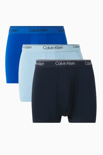 Logo Boxer Briefs in Stretch-cotton, Set of 3