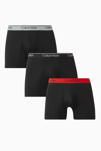 طقم بوكسر مايكروفايبر مطاطي، 3 قطع