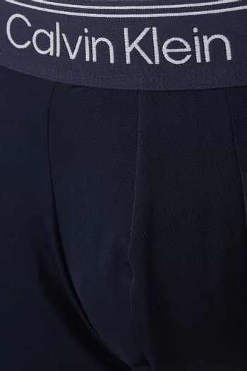 طقم بوكسر بخصر منخفض مايكروفايبر مطاطي، 3 قطع