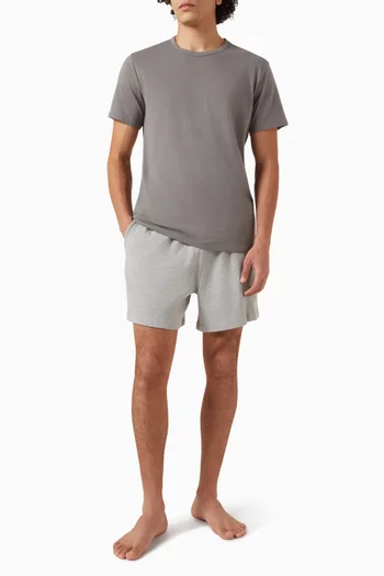 طقم تي شيرت بفتحة رقبة مستديرة قطن مايكروفايبر، 3 قطع