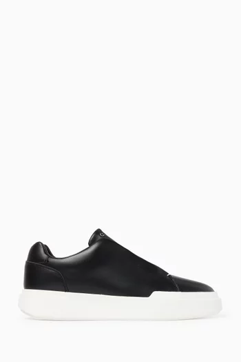 Hidden Eyelet Lacing Sneakers in Leather