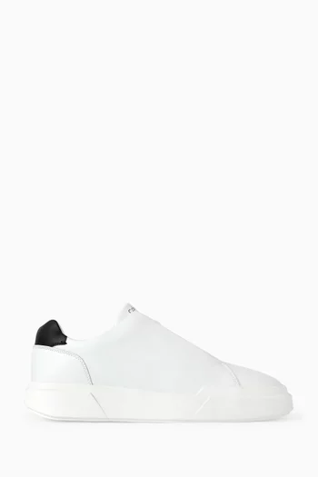 Hidden Eyelet Lacing Sneakers in Leather