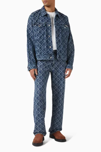 جاكيت بنقشة شعار الماركة من التسعينيات دينم