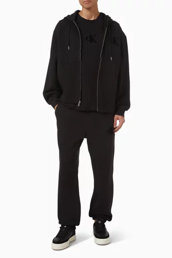 Monogram Logo-patch T-shirt in Cotton-jersey