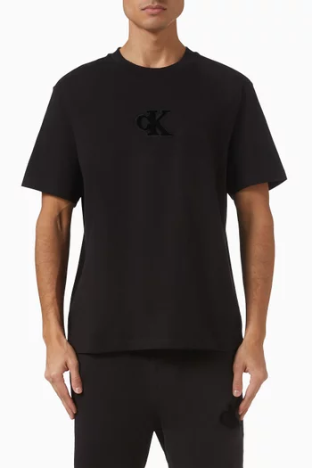 Monogram Logo-patch T-shirt in Cotton-jersey