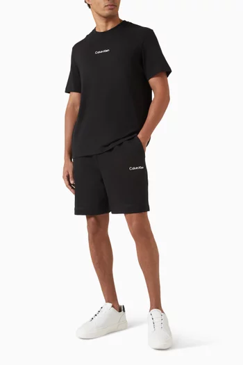 Breathable Gym T-shirt in Cotton-blend Jersey