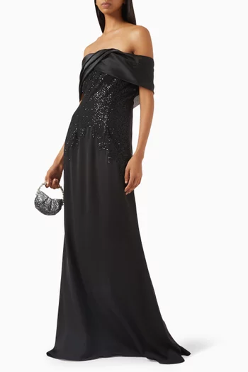 Sequin-embellished Maxi Dress