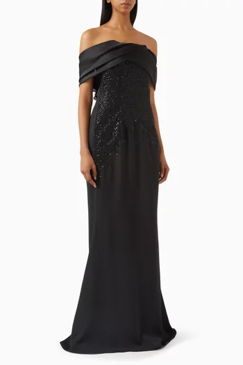 Sequin-embellished Maxi Dress
