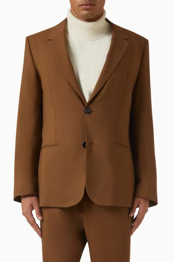 جاكيت بصف أزرار صوف