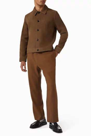 جاكيت بأزرار شمواه جلد