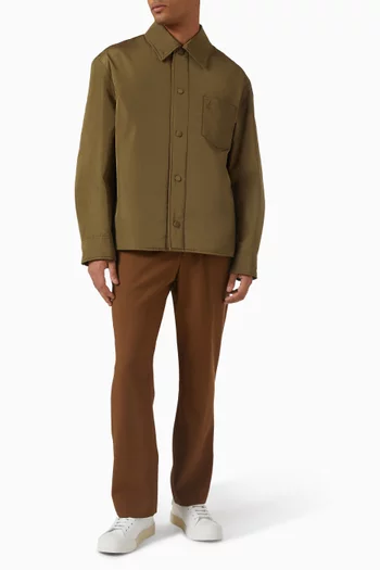 Padded Ami De Coeur Overshirt in Taffeta