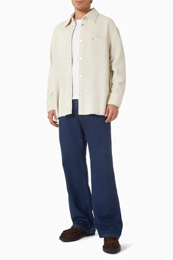 Side Slit Overshirt in Corduroy