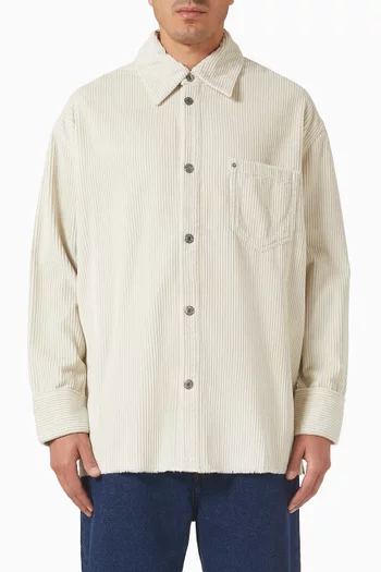 Side Slit Overshirt in Corduroy
