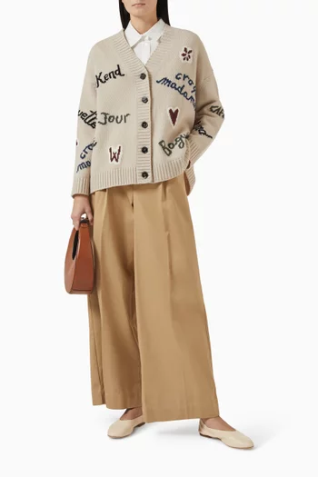 Belgio Embroidered Cardigan in Knit