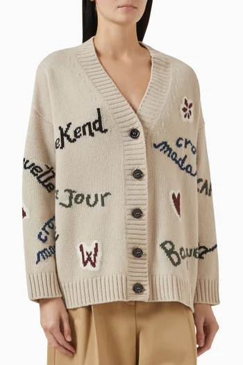 Belgio Embroidered Cardigan in Knit