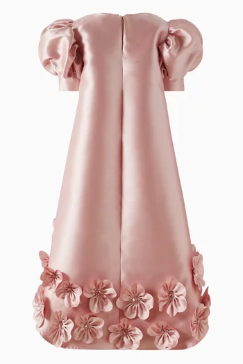Floral Appliqué High-low Dress